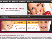 Tablet Screenshot of newmillenniumdental.com